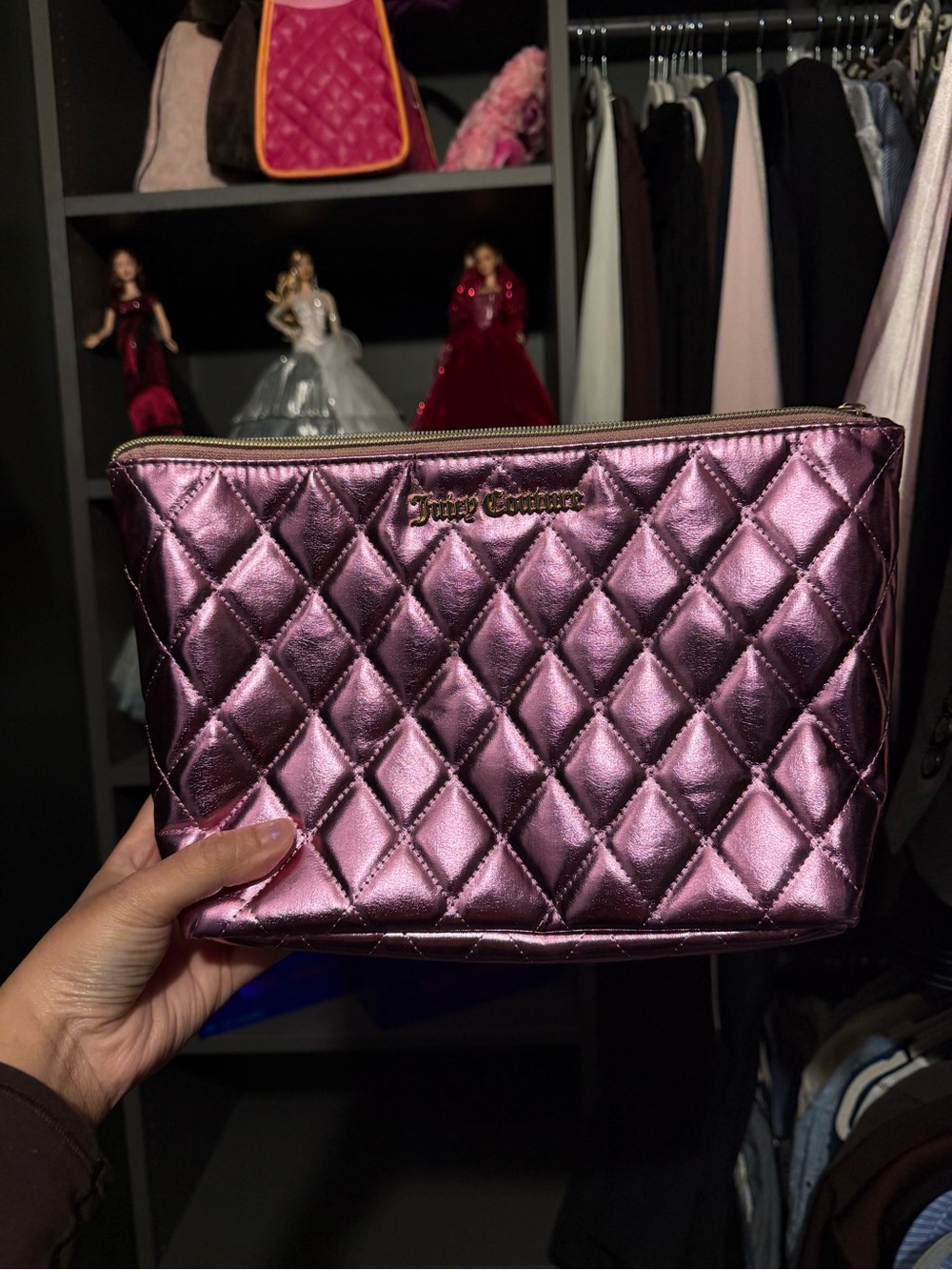 2/$40 💕 shiny purple juicy couture makeup bag